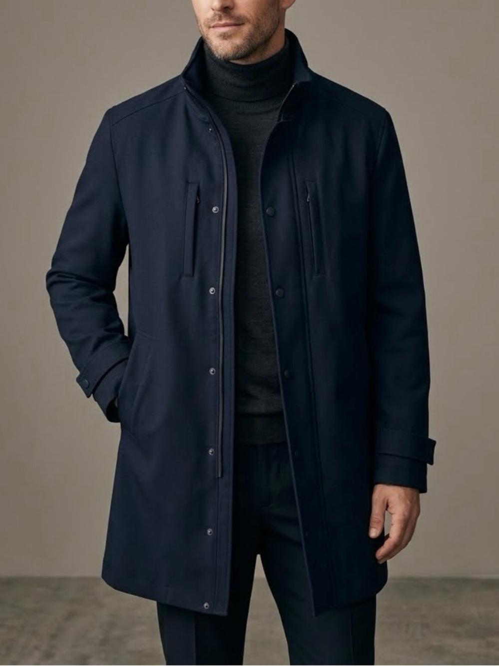 Zara Man Traveler Three Quarter Length Coat